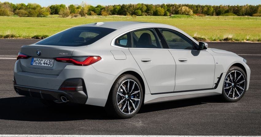 BMW 4-Series Gran Coupe 2022 có thiết kế tương đồng với mẫu ô tô điện i4