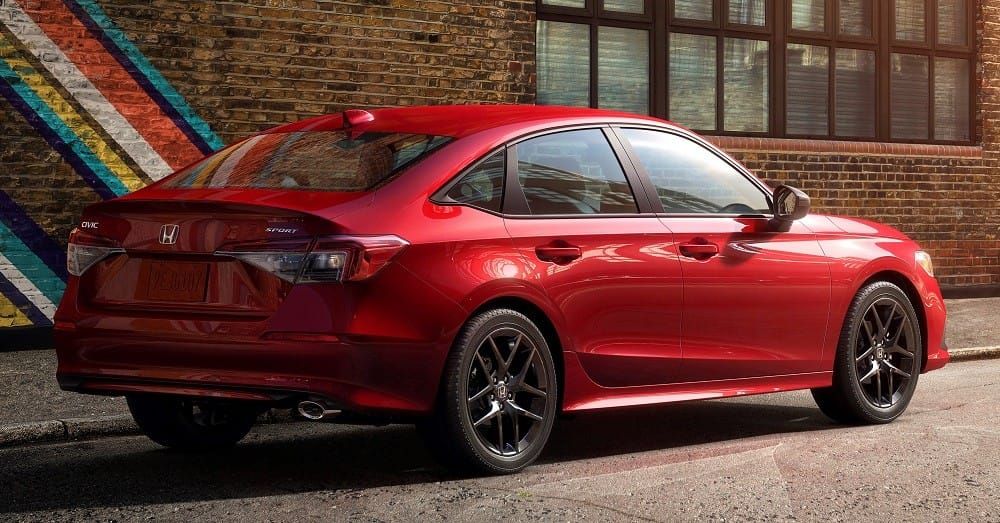 Honda Civic 2022 nhìn từ phía sau Honda Civic 2022 nhìn từ phía sau