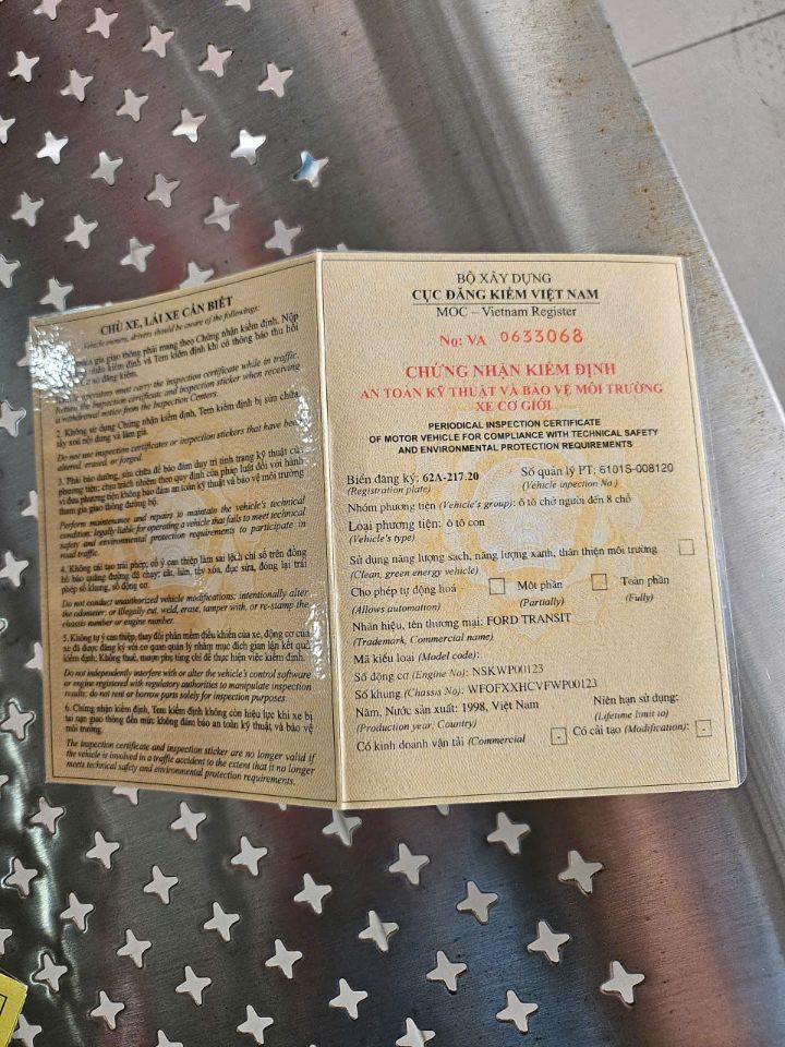 Cần bán xe FORD TRANSIT sản xuất năm 1998