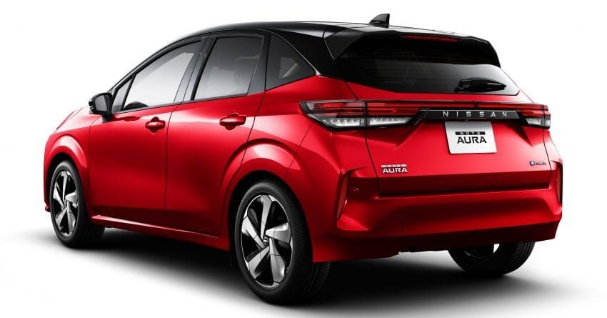 Thiết kế đằng sau của Nissan Note Aura 2022 ... và thiết kế đằng sau của Nissan Note Aura 2022