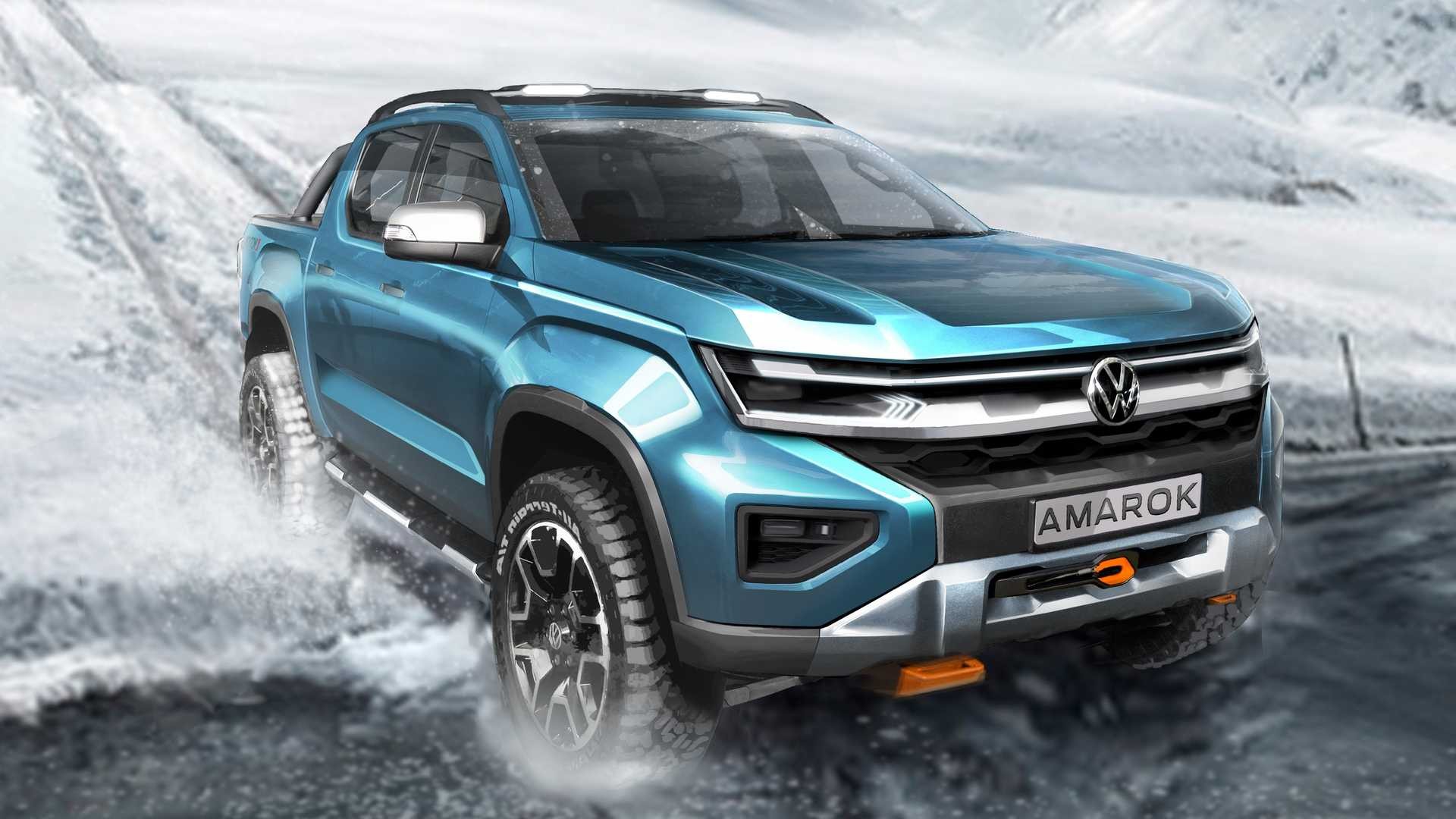 Volkswagen Amarok 2023 trong bản phác thảo "sắp sản xuất"