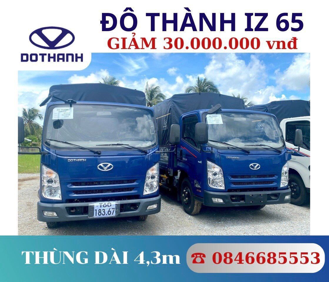 Bảng giá xe tải Đô Thành - IZ65 động cơ ISUZU - nhập linh kiện 3 cục
