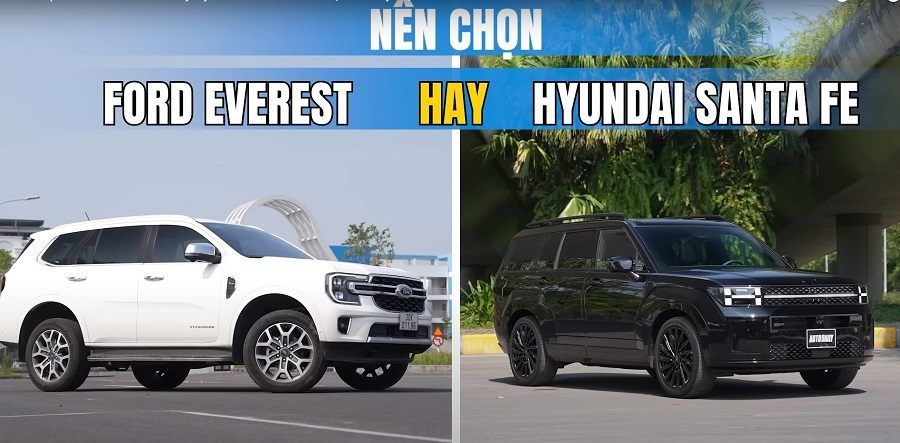 Ford Everest 2024 Hay Hyundai Santa Fe 2025