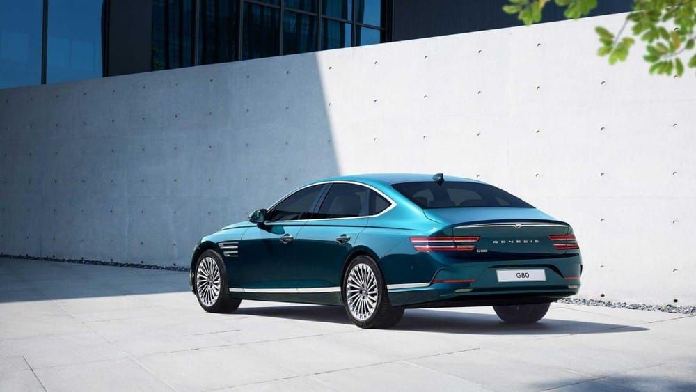 Phía sau của Genesis Electrified G80 Phía sau của Genesis Electrified G80