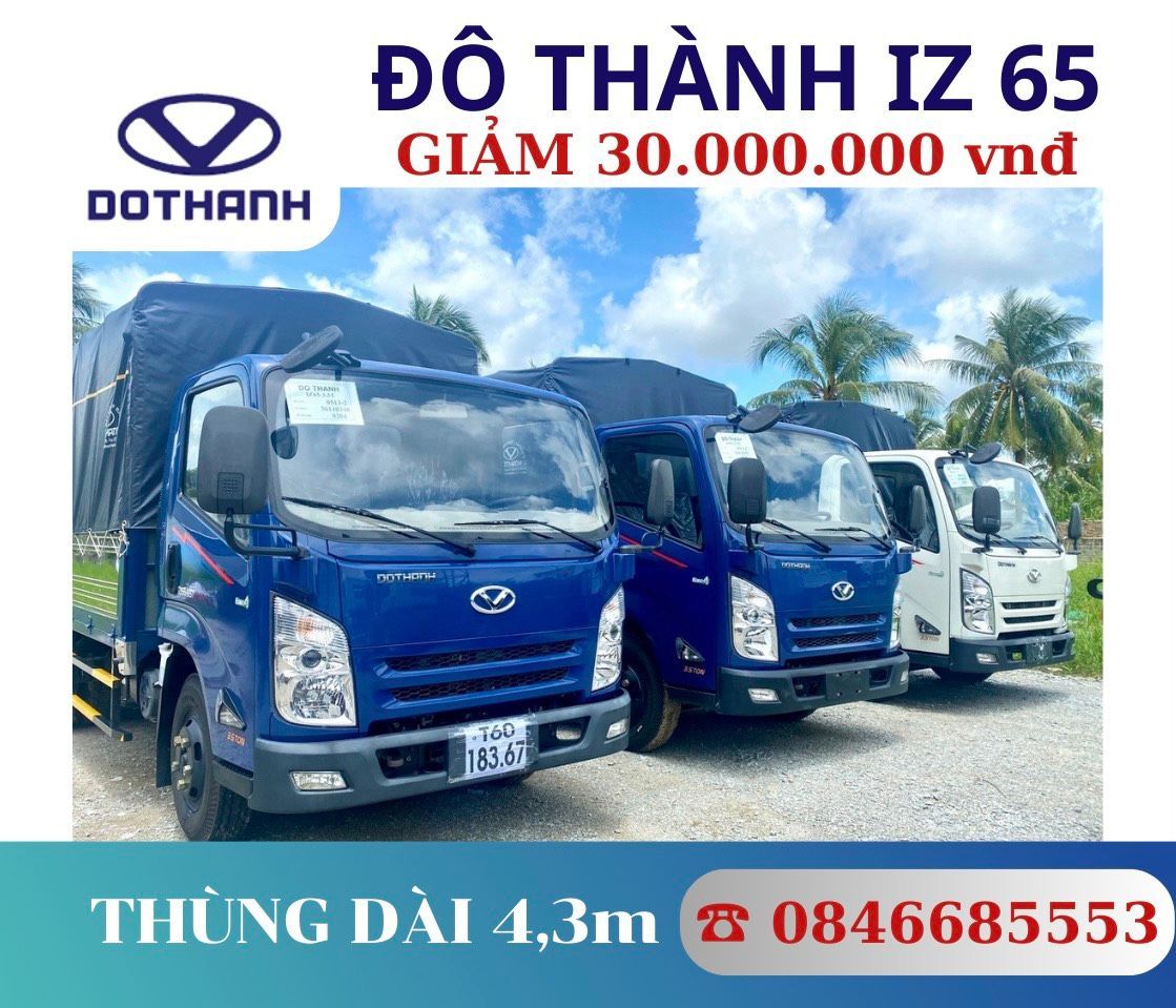 XE TẢI 3 TẤN 4- 3,5 TẤN - ĐÔ THÀNH IZ65- ĐỘNG CƠ ISUZU-