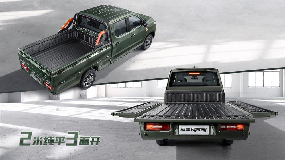 Thùng xe của Wuling Zhengtu 2021 có chiều dài 2 mét và mở 3 mặt Thùng xe của Wuling Zhengtu 2021 có chiều dài 2 mét và mở 3 mặt