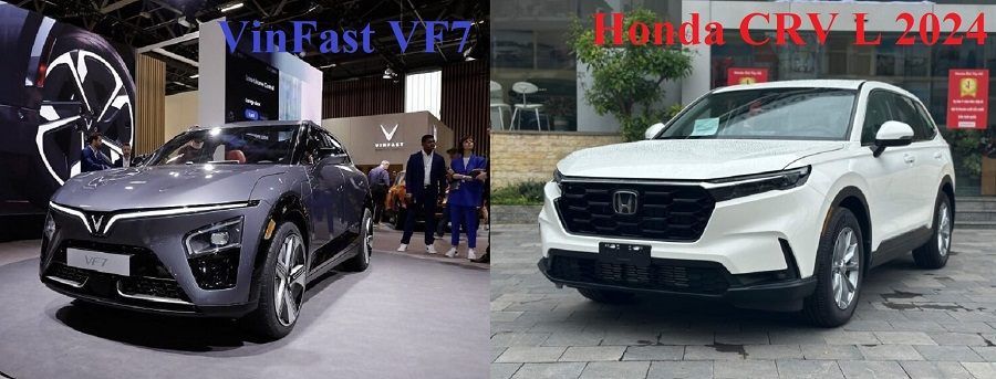 So sánh VinFast VF7 và Honda CRV L 2024