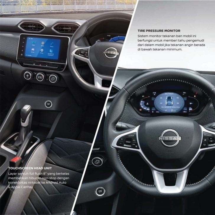 Nissan Magnite có bảng đồng hồ kỹ thuật số và màn hình trung tâm 8 inch Xe có bảng đồng hồ kỹ thuật số và màn hình trung tâm 8 inch