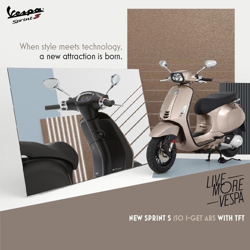 Màn hình màu TFT được trang bị hiện đại trên Vespa Sprint S 150 2021 Màn hình màu TFT được trang bị hiện đại trên Vespa Sprint S 150 2021