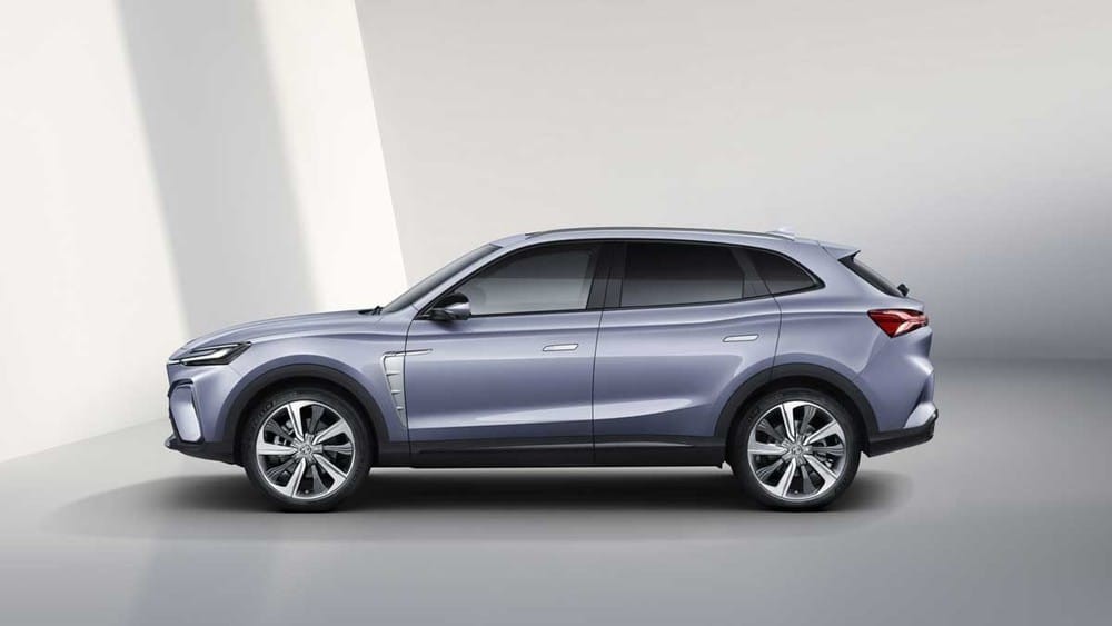 MG Marvel R Electric 2021 nhìn từ bên sườn