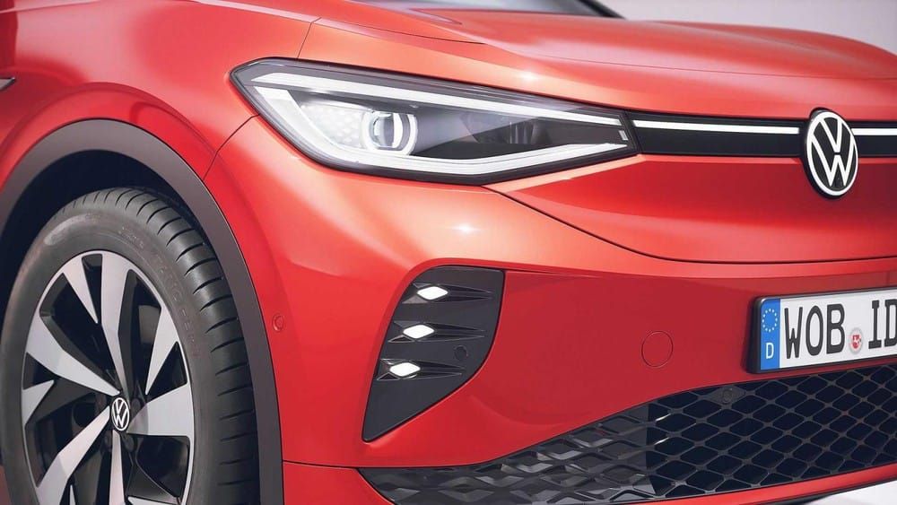 Volkswagen ID.4 GTX 2021 có 3 đèn LED mới trên cản trước