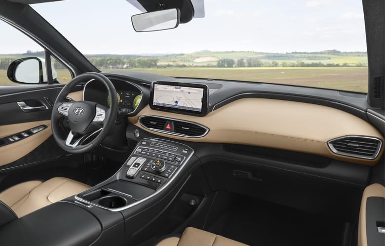 Khoang lái Hyundai Santa Fe 2021 